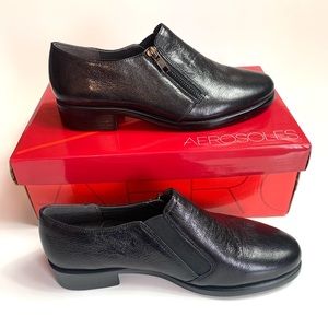 Aerosoles NWOT Publisher Black Leather Shoes